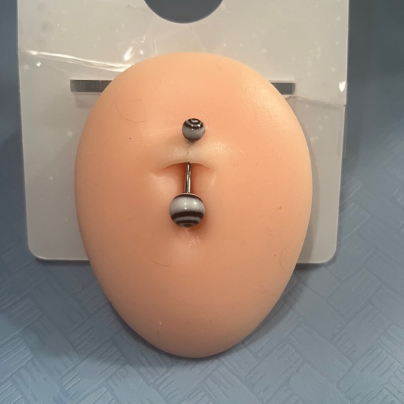 Bellybutton ring black spiral - Picture 1 of 1